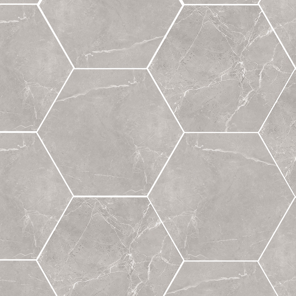 Sophia Hexagons | 8"x9" Porcelain Marble Look Floor & Wall Tile