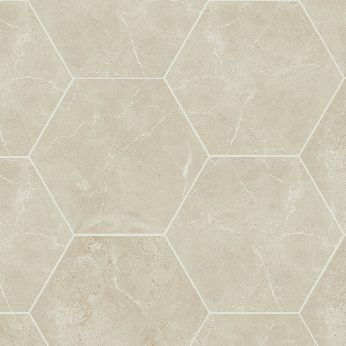 Sophia Hexagons | 8"x9" Porcelain Marble Look Floor & Wall Tile