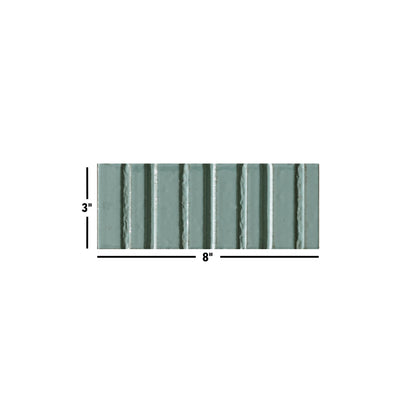 Glazel | 3"x8" Porcelain Deco Handmade Look Wall Tile
