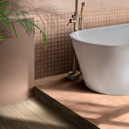 Amaras | 8"x8" Porcelain Zucchero Deco Floor & Wall Tile