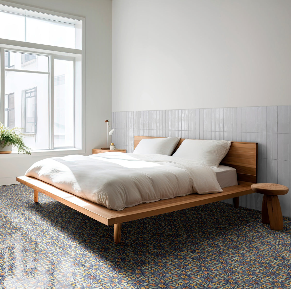 Amaras | 8"x8" Maiolica Deco Floor & Wall Tile