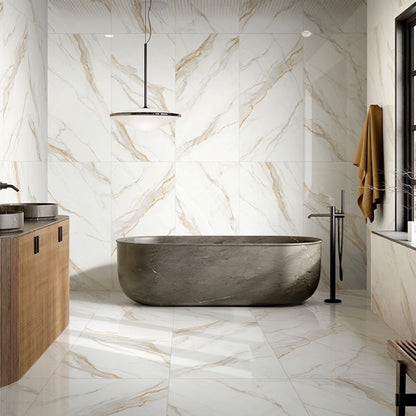 Dream | 24"x48" Borghini Gold Porcelain Marble Look Floor & Wall Tile