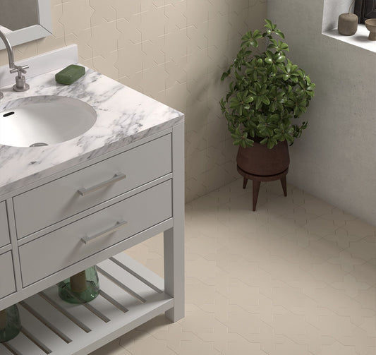 Porto Star+Cross | 6.1" x 11.9" Porcelain Floor & Wall Tile