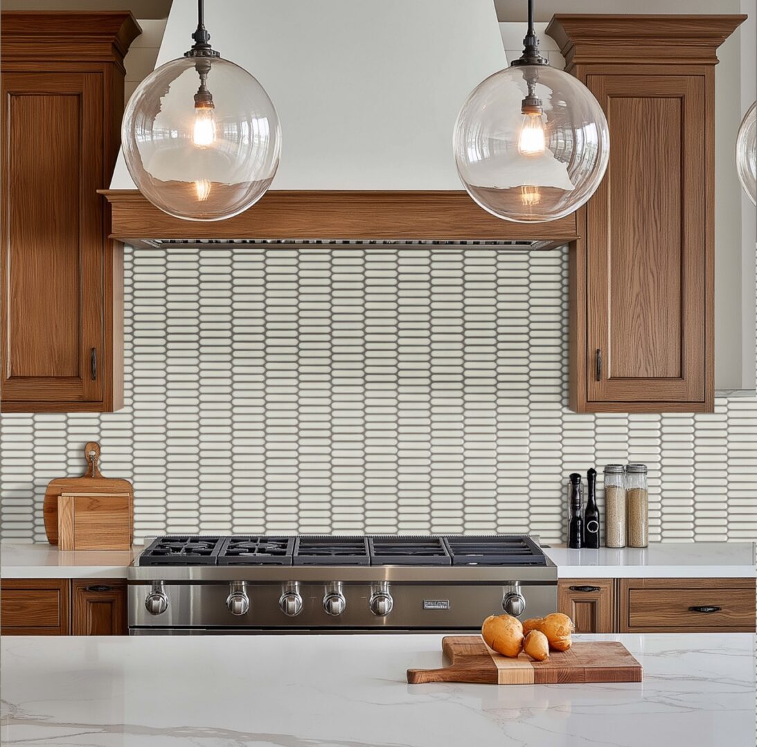 Stream | 1"x4" Porcelain Elongated Oval Mosaic Tile