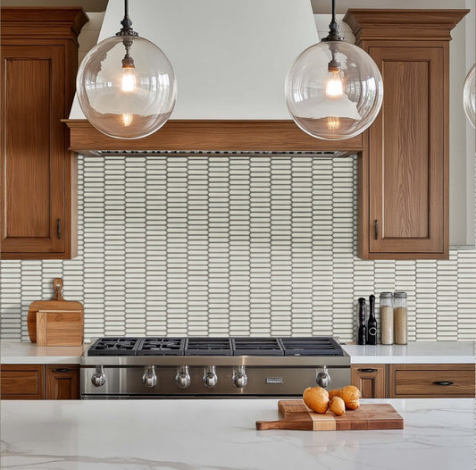 Stream | 1"x4" Porcelain Elongated Oval Mosaic Tile