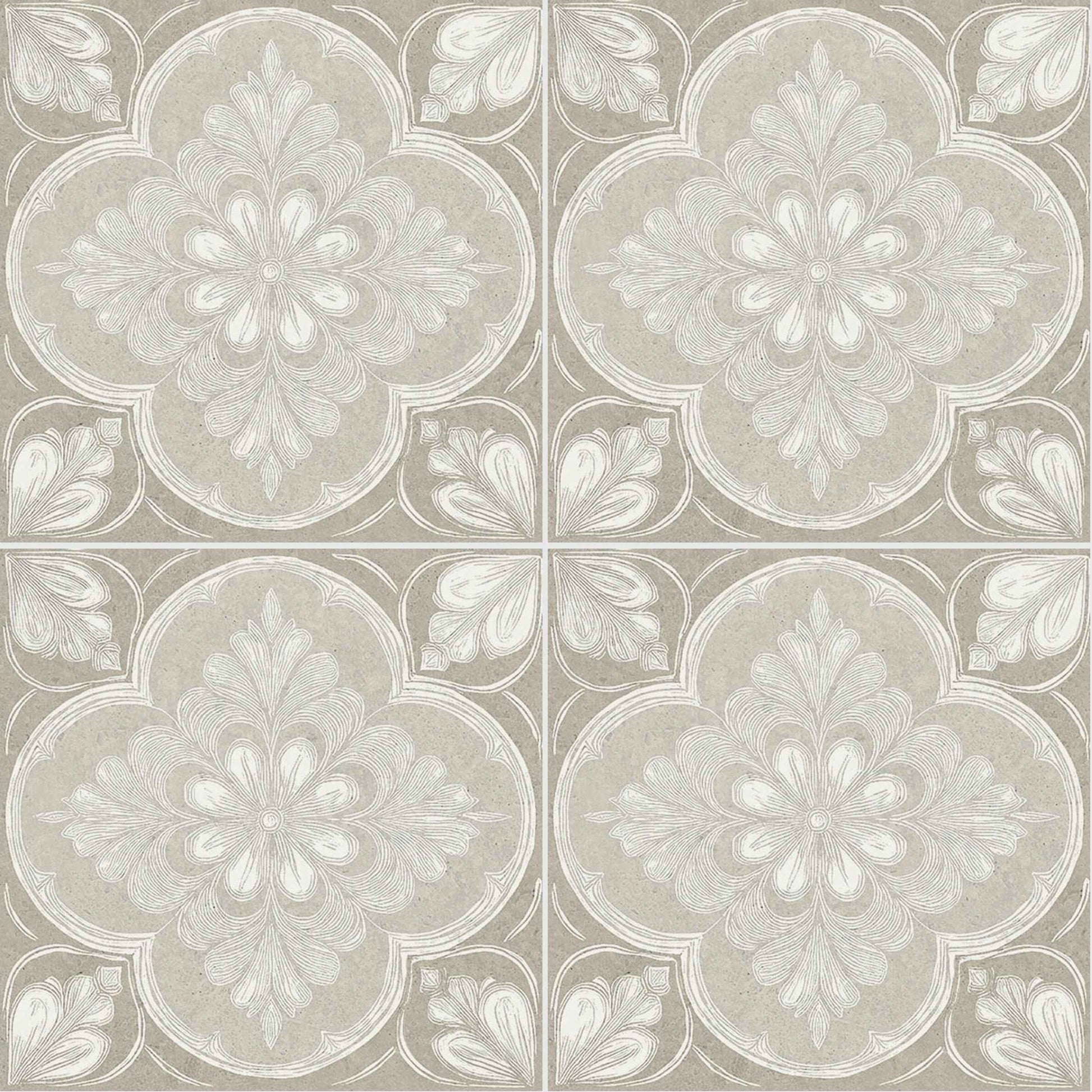 Flora Moda | 6"x6" Siena Porcelain Encaustic Look Floor & Wall Tile