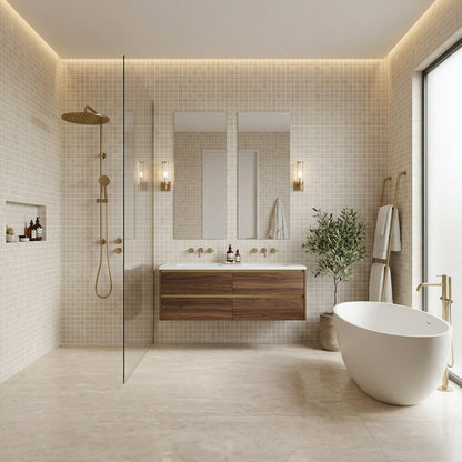 Thera | 1.5"x1.5" Porcelain Stone Look Mosaic Tile