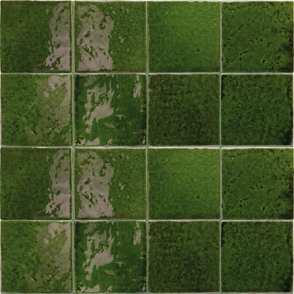 Meora | 4"x4" Ceramic Handmade Look Crackle Wall Tile