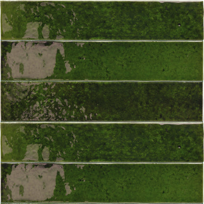 Meora | 2.5"x13" Ceramic Handmade Look Crackle Wall Tile