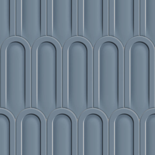 Gala | 3"x8.5" Elongated Beveled Fan Ceramic Wall Tile
