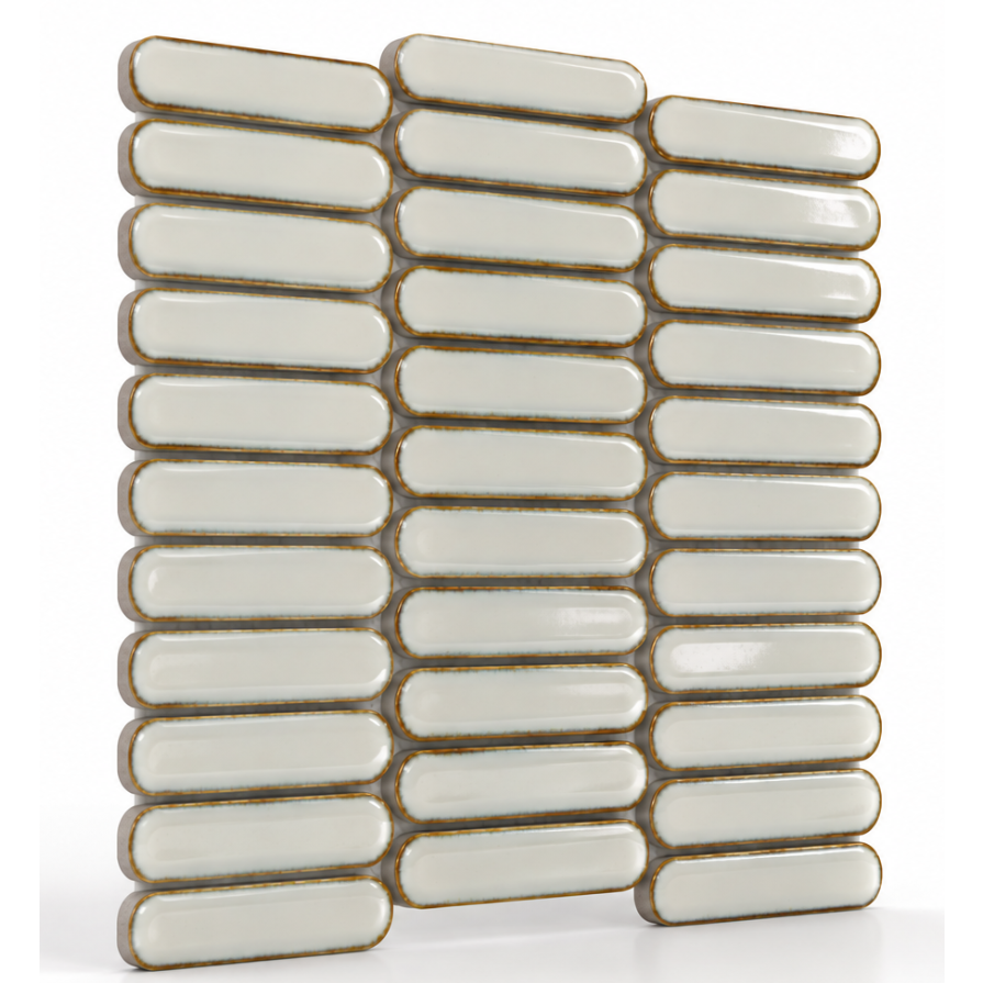 Stream | 1"x4" Porcelain Elongated Oval Mosaic Tile