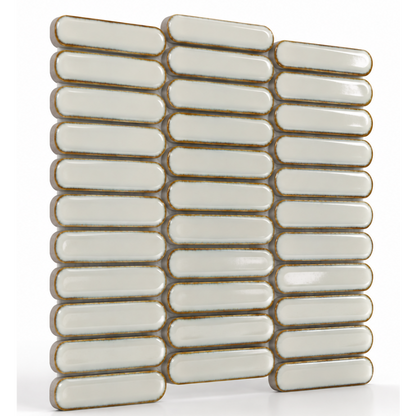 Stream | 1"x4" Porcelain Elongated Oval Mosaic Tile