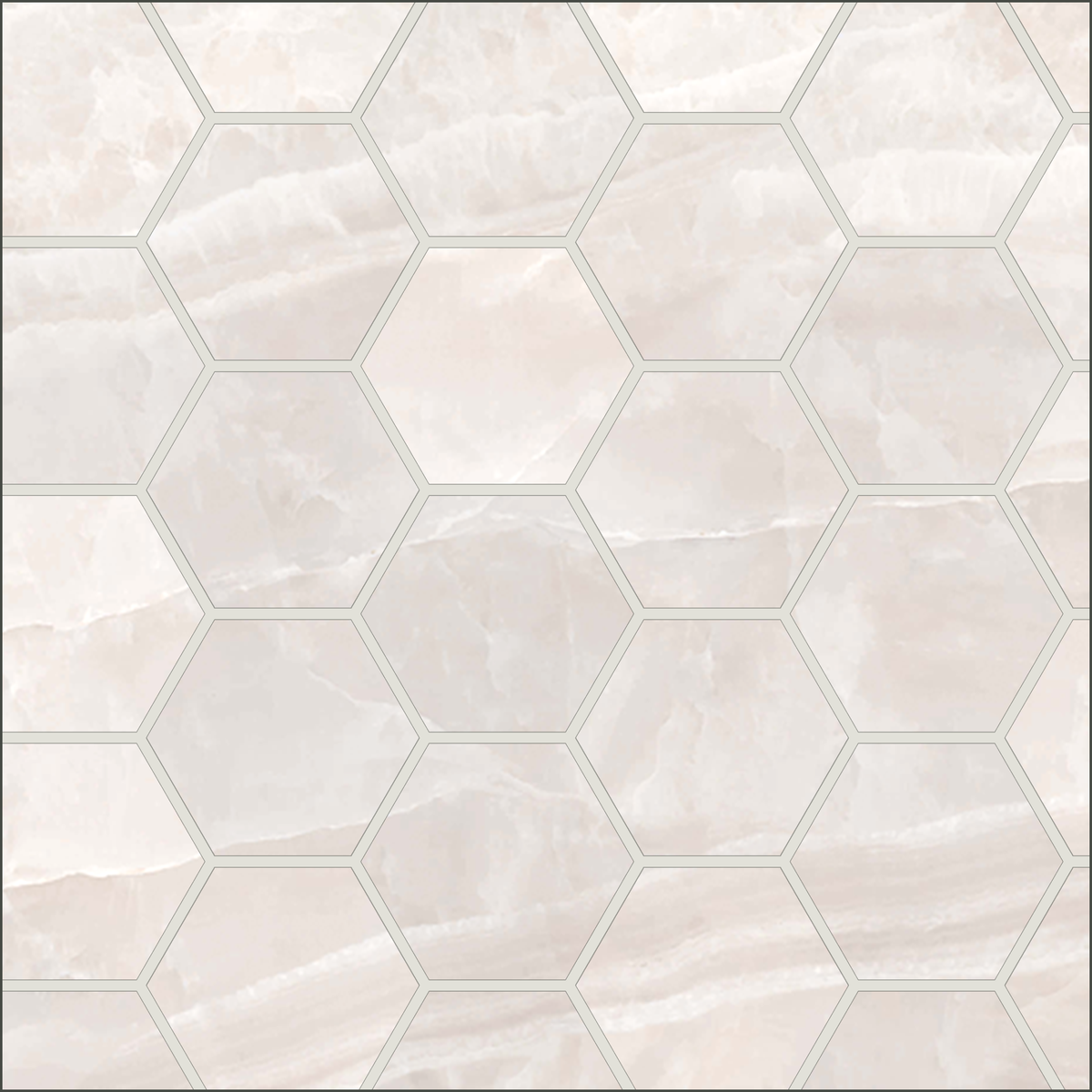 Italian Onyx | 3" Hexagon Porcelain Mosaic Wall & Floor Tile