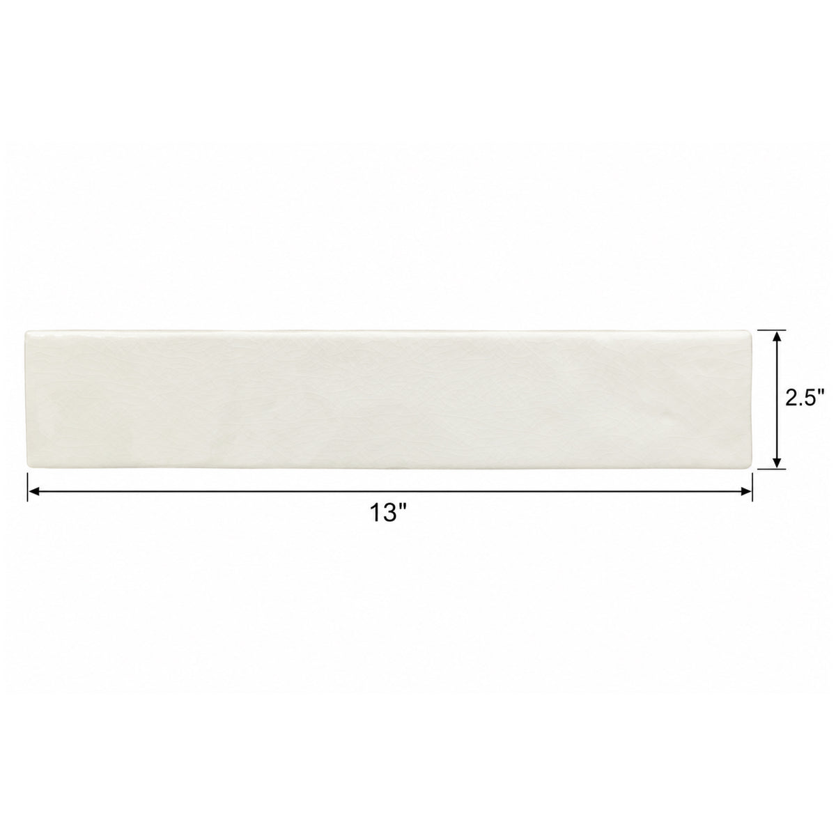 Meora | 2.5"x13" Ceramic Handmade Look Crackle Wall Tile