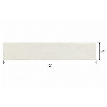 Meora | 2.5"x13" Ceramic Handmade Look Crackle Wall Tile
