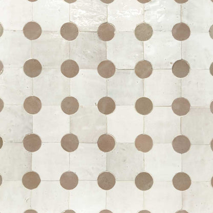 Hand Crafted Zellige | 12"x12" Tapis Terracotta Mosaic Tile