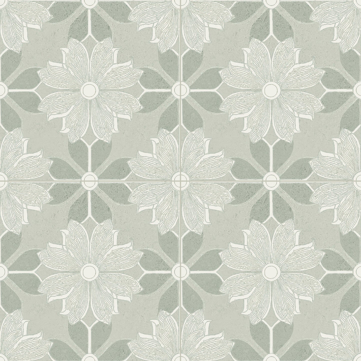 Flora Moda | 6"x6" Serena Porcelain Encaustic Look Floor & Wall Tile