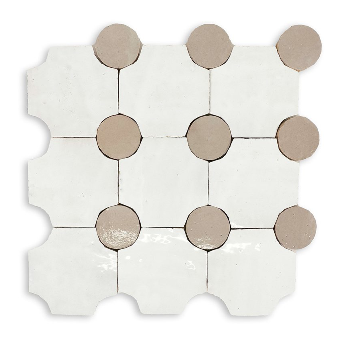 Hand Crafted Zellige | 12"x12" Tapis Terracotta Mosaic Tile
