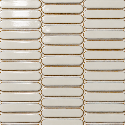 Stream | 1"x4" Porcelain Elongated Oval Mosaic Tile