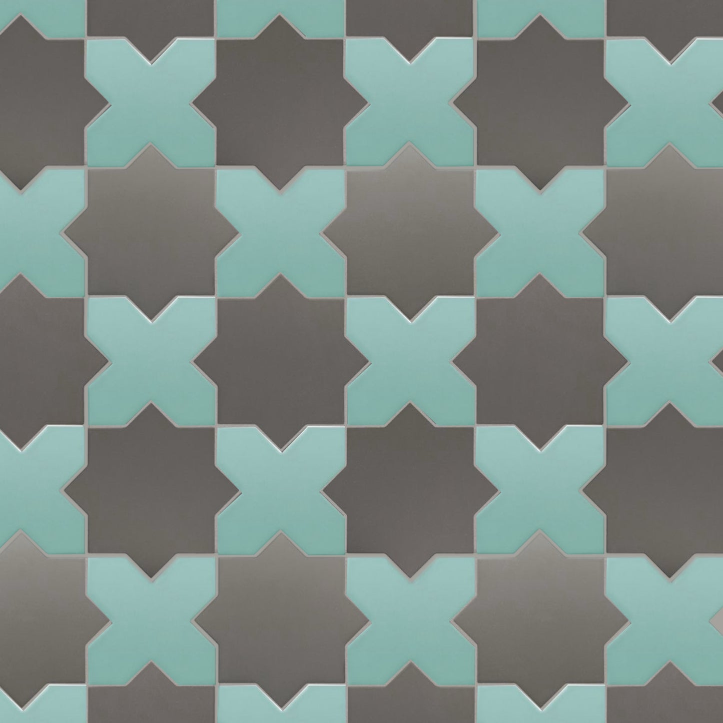 Porto Checker | Porcelain Star+Cross Floor & Wall Tile