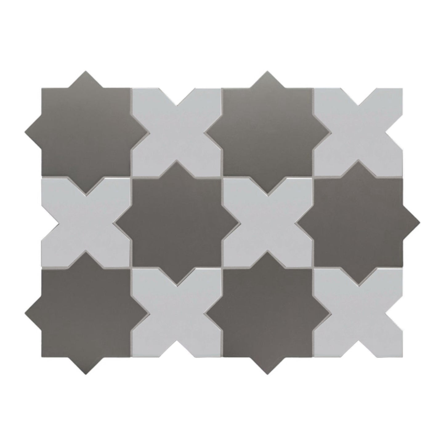 Porto Checker | Porcelain Star+Cross Floor & Wall Tile