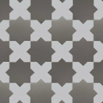 Porto Checker | Porcelain Star+Cross Floor & Wall Tile