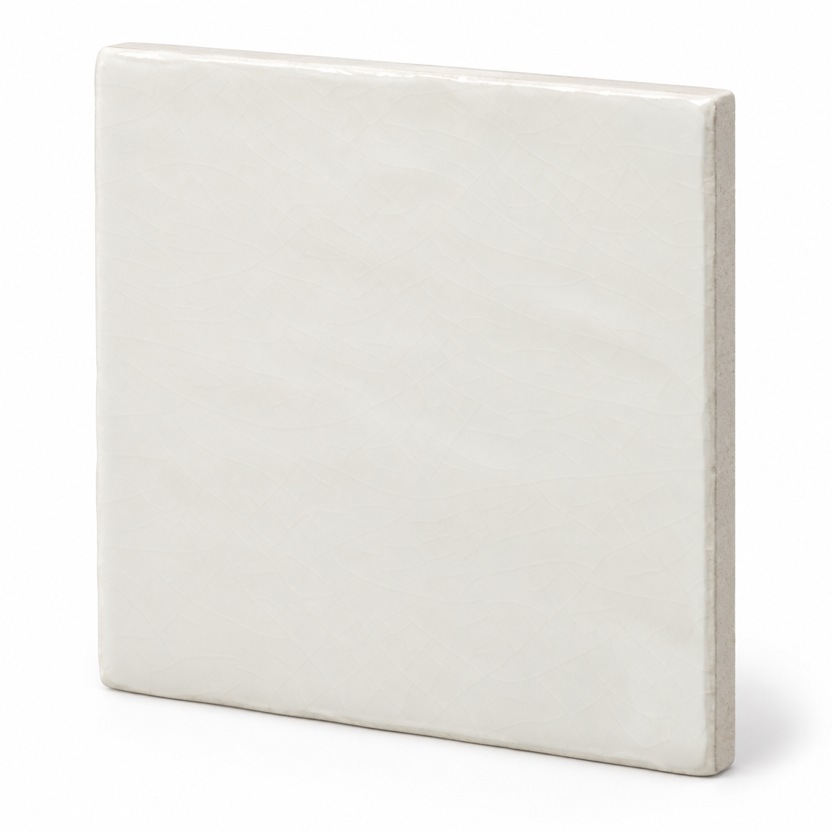Meora | 4"x4" Ceramic Handmade Look Crackle Wall Tile