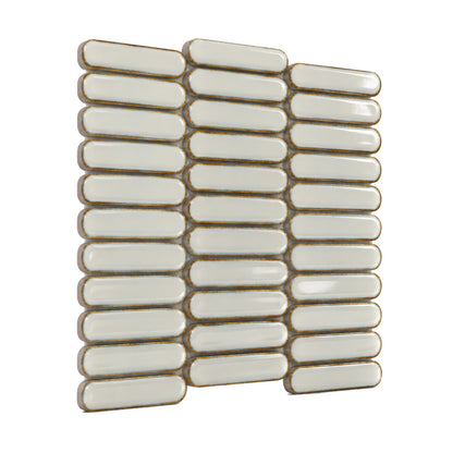 Stream | 1"x4" Porcelain Elongated Oval Mosaic Tile