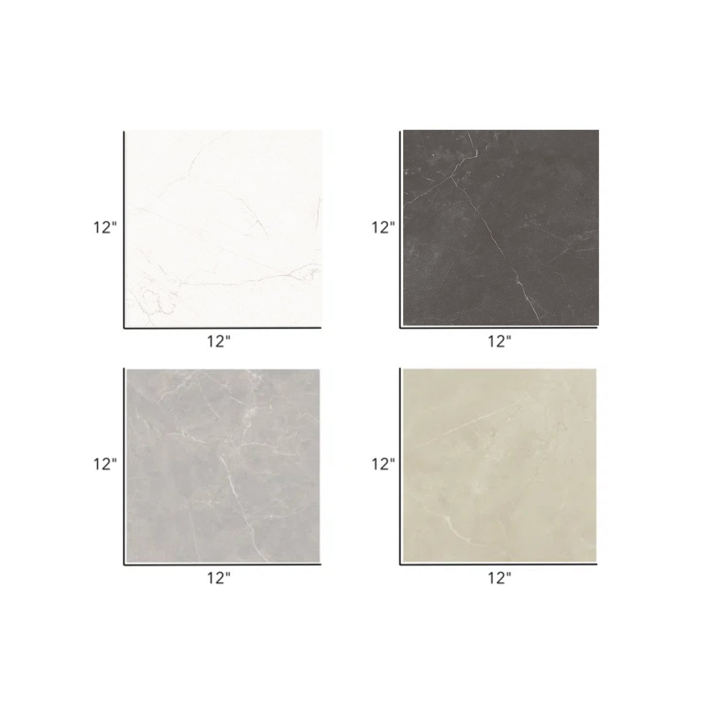 Sophia Checkerboard | 12"x12" Porcelain Marble Look Floor & Wall Tile