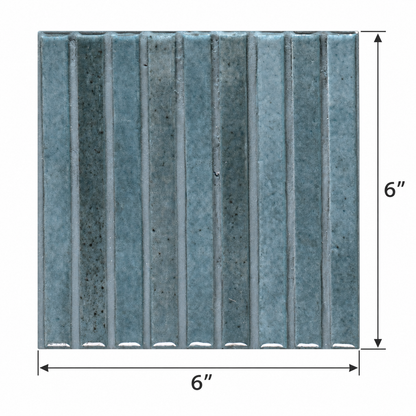 Kit Kat | 6"x6" Porcelain Fluted Wall Tile