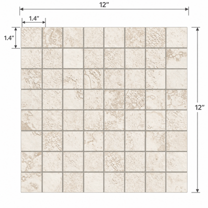 Roma | 1.4"x1.4" Porcelain Mosaic Floor & Wall Tile