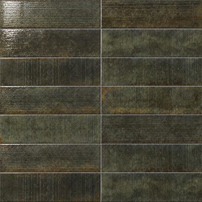 Artifact Reactive | 2.5"x9" Handmade-Look Porcelain Deco Wall Tile