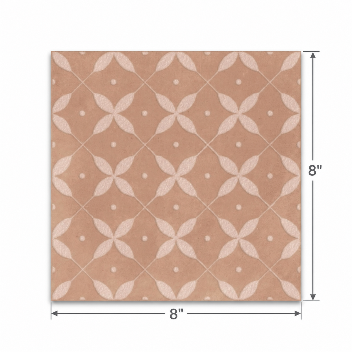 Amaras | 8"x8" Porcelain Zucchero Deco Floor & Wall Tile