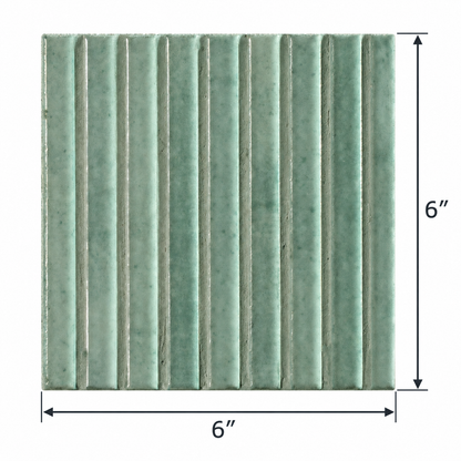 Kit Kat | 6"x6" Porcelain Fluted Wall Tile