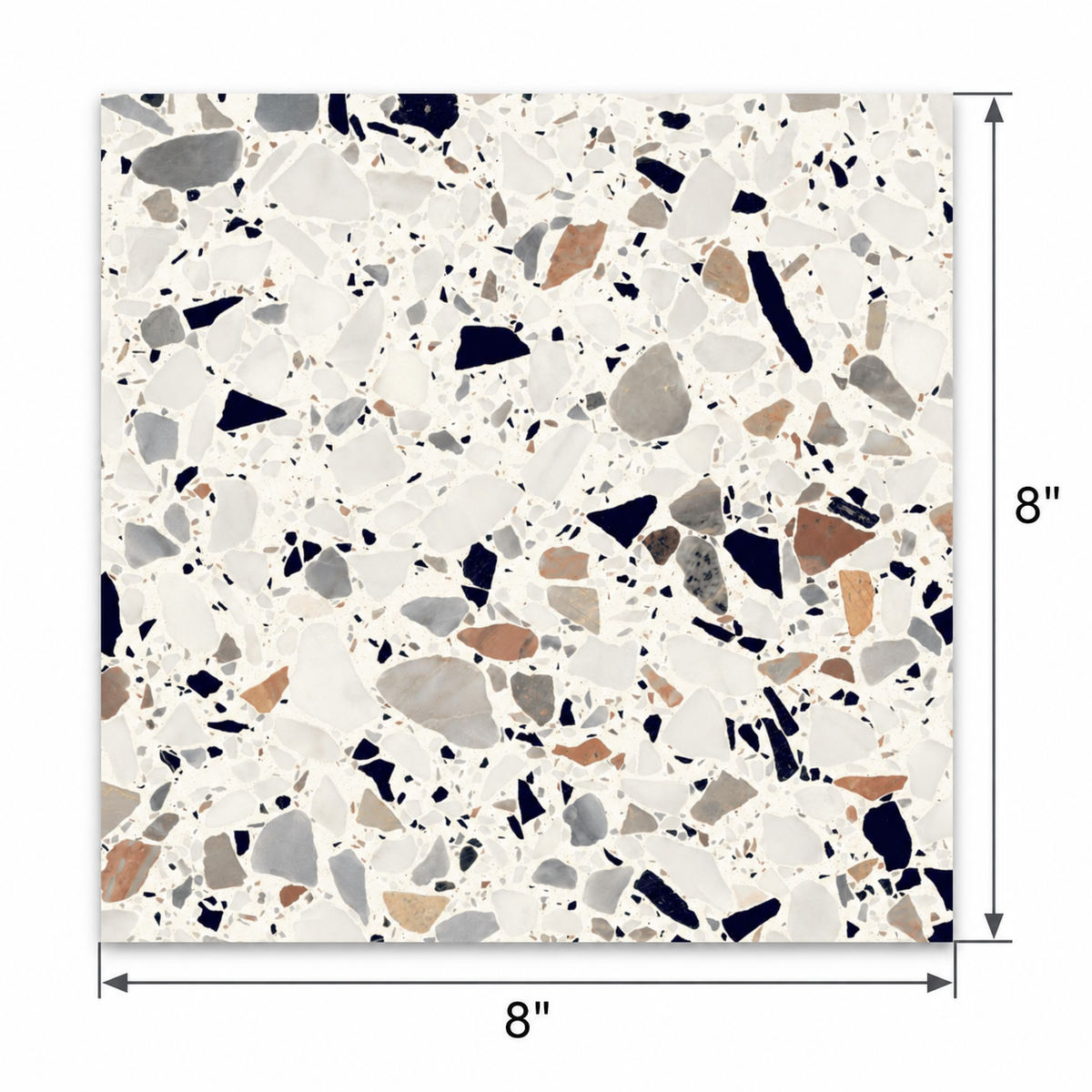 Fralisse | 8"x8" Ceramic Terrazzo Look Floor & Wall Tile