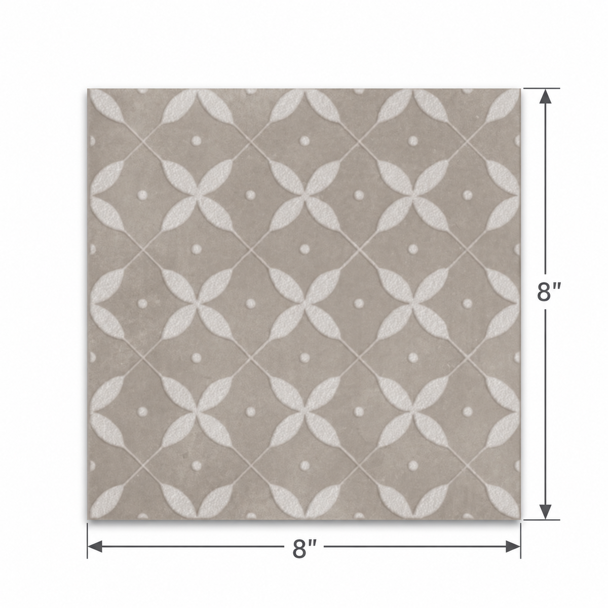 Amaras | 8"x8" Porcelain Zucchero Deco Floor & Wall Tile