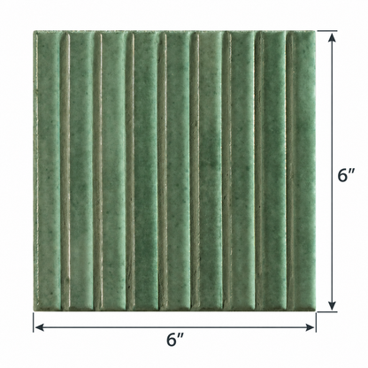 Kit Kat | 6"x6" Porcelain Fluted Wall Tile