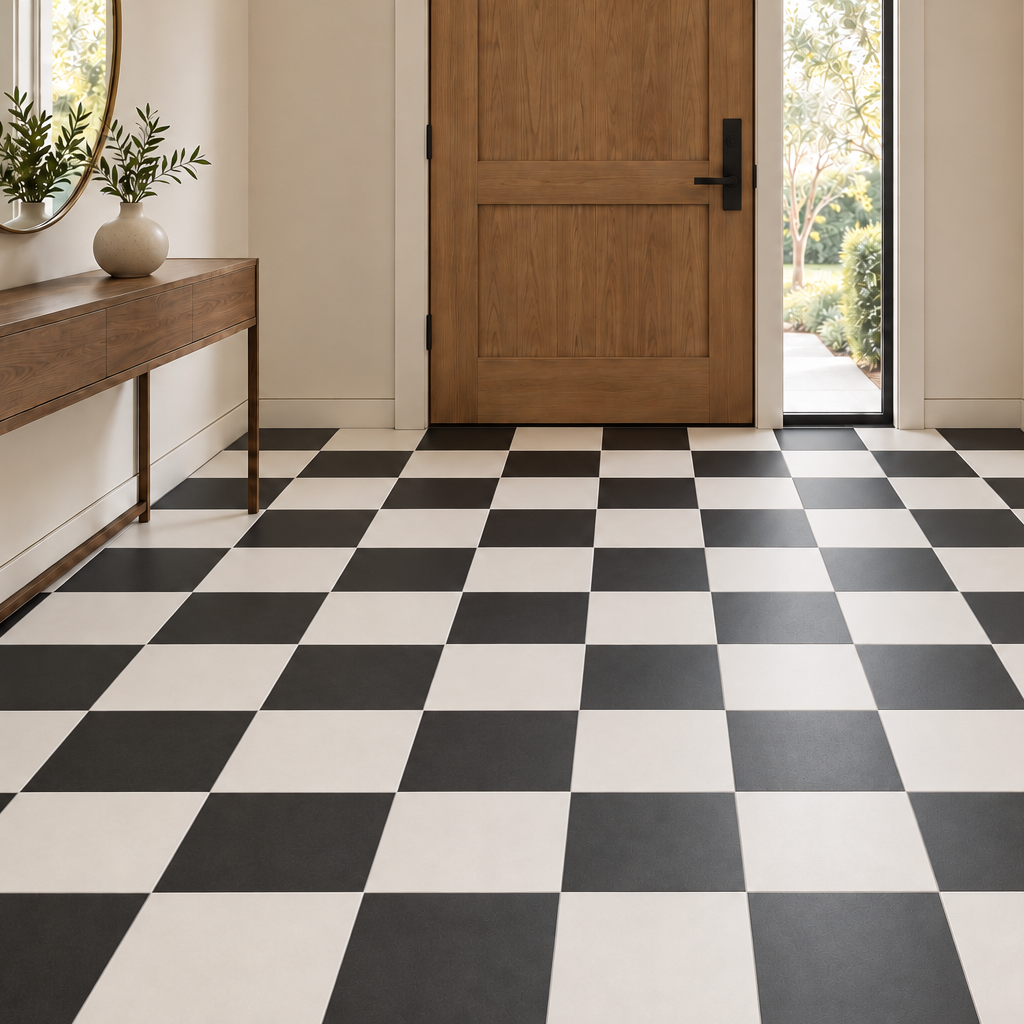 Classic Checker | 12"x12" Porcelain Checkerboard Floor & Wall Tile