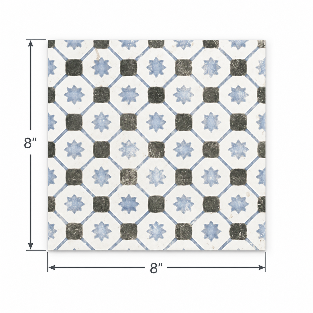 Excella | 8"x8" Porcelain Decorative Floor & Wall Tile