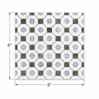 Excella | 8"x8" Porcelain Decorative Floor & Wall Tile