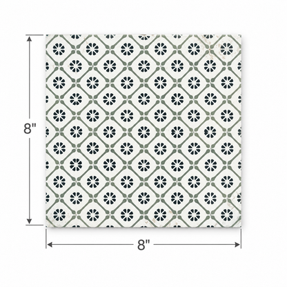 Excella | 8"x8" Porcelain Decorative Floor & Wall Tile