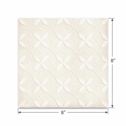 Amaras | 8"x8" Porcelain Zucchero Deco Floor & Wall Tile