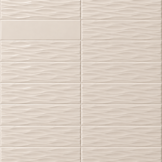 Kreative Studio | 4"x16" Porcelain "Ripple" Deco Wall Tile