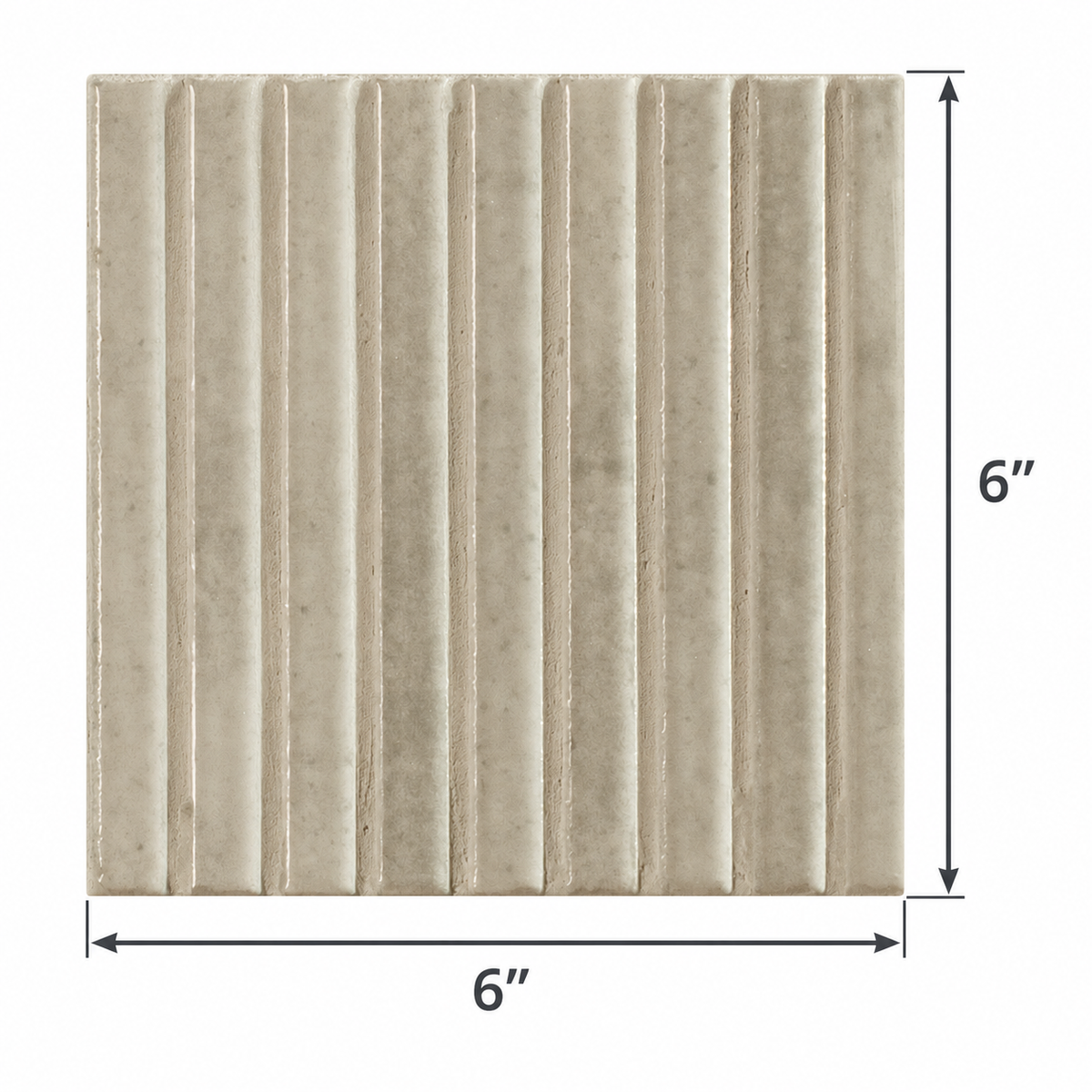 Kit Kat | 6"x6" Porcelain Fluted Wall Tile
