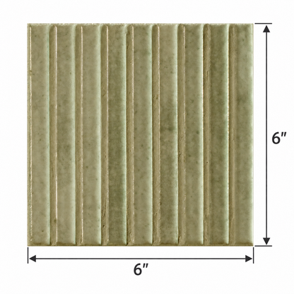 Kit Kat | 6"x6" Porcelain Fluted Wall Tile