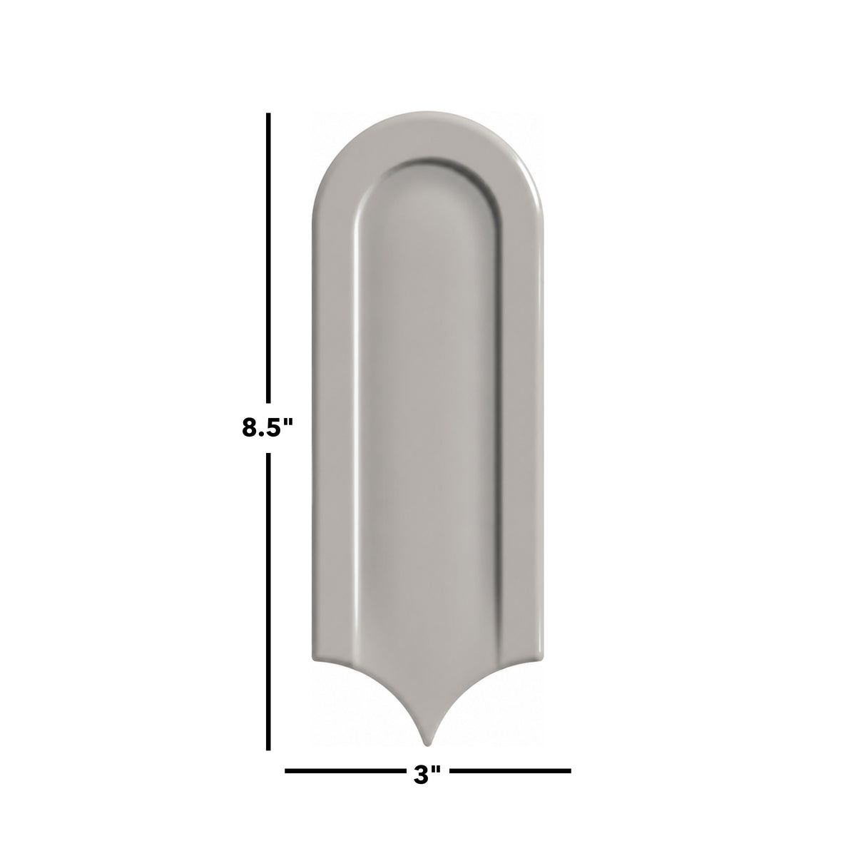 Gala | 3"x8.5" Elongated Beveled Fan Ceramic Wall Tile