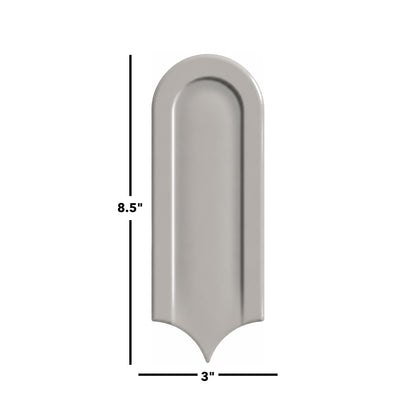 Gala | 3"x8.5" Elongated Beveled Fan Ceramic Wall Tile