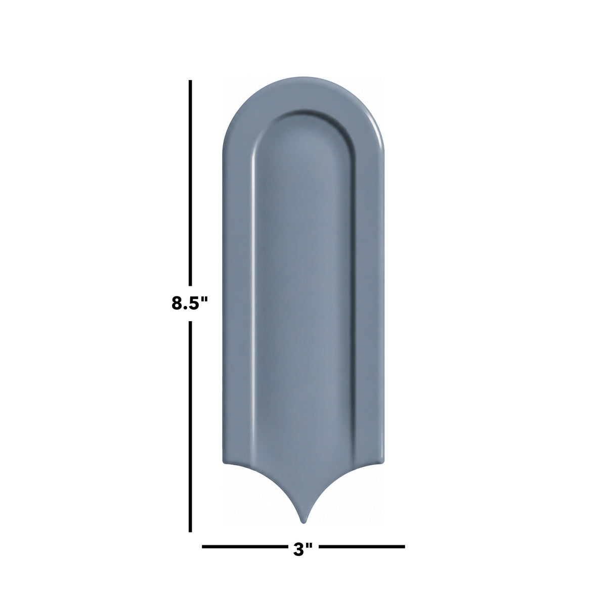 Gala | 3"x8.5" Elongated Beveled Fan Ceramic Wall Tile