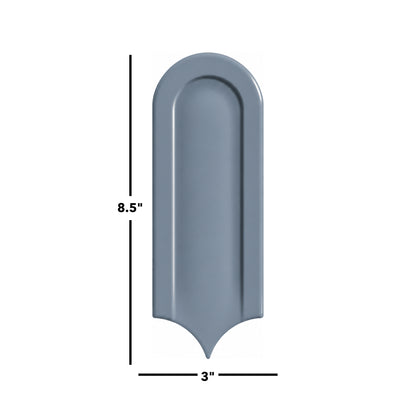 Gala | 3"x8.5" Elongated Beveled Fan Ceramic Wall Tile