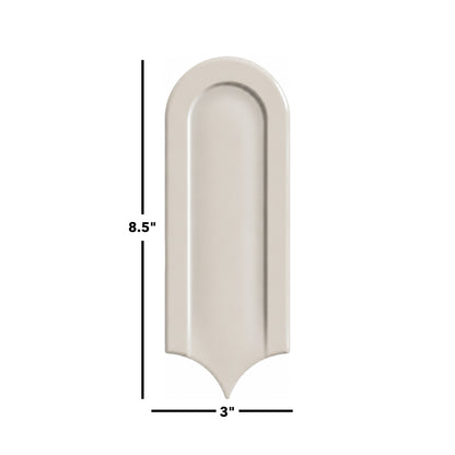 Gala | 3"x8.5" Elongated Beveled Fan Ceramic Wall Tile